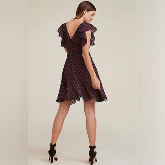 NWT BB Dakota Polka Dot Ruffled Dress Sz 4 - Picture 3 of 9